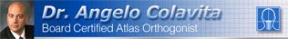 The image features a banner with text and an emblem, likely representing a professional organization or certification, such as  Board Certified Atlas Orthogonist,  along with the name of a person who appears to be associated with the field of orthodontia.